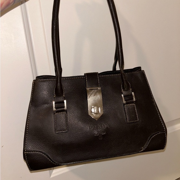 Vintage Prada bag brownish Black Leather Handbag - Picture 1 of 5